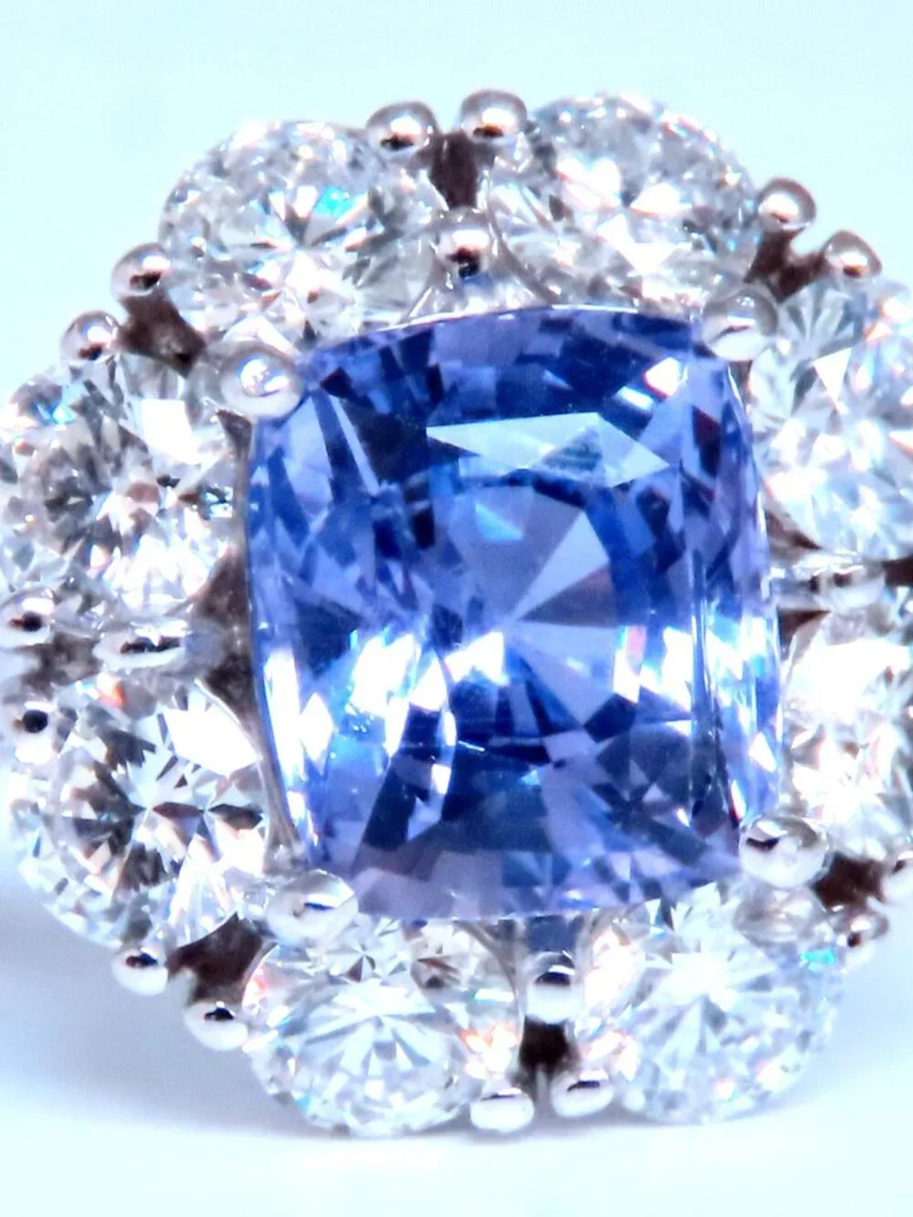 GIA Certified 3.30ct Natural Color Change Sapphire Diamond Ring 18kt*